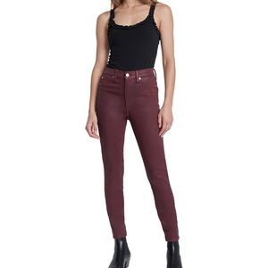 7 For All Mankind Coated High-Rise Skinny Jeans